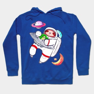 Watercolor Astronaut Sloth Hoodie